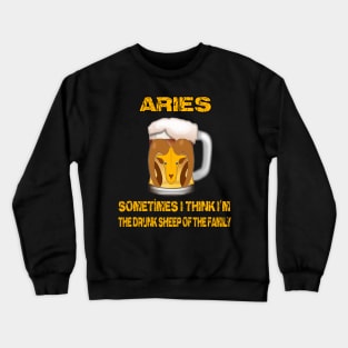 Funny zodiac signs design Aries Crewneck Sweatshirt